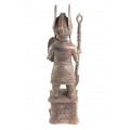 Statuetă  Războinic Edo | Imperiul Benin | bronz | cca 1900 | Nigeria